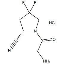 (S)-1-(2-aminoacetil)-4,4-difluoropirolidin-2-karbonitril trifluoroacetat Št. CAS:1448440-51-4