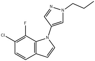 6-Kloro-7-fluoro-1-(1-propil-1H-pirazol-4-il)-1H-indol Št. CAS : 1782070-67-0